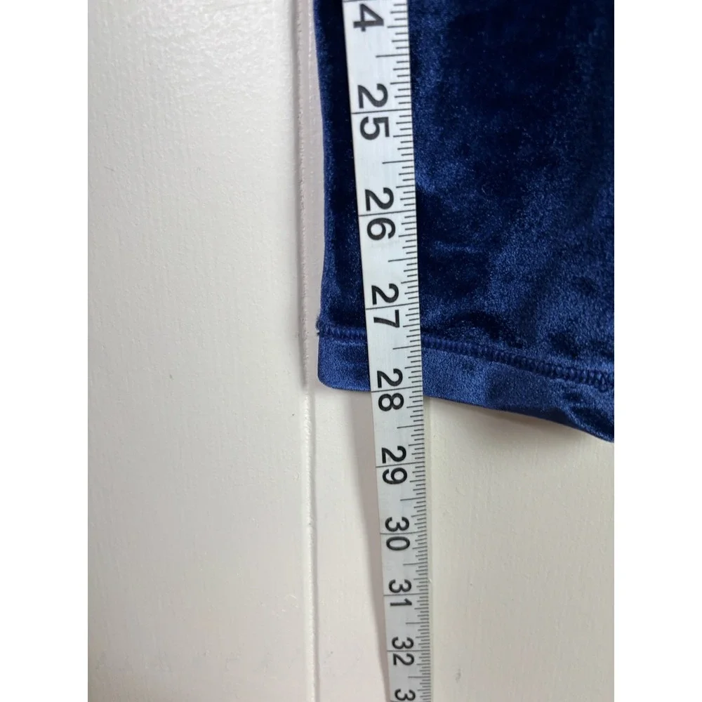 Athleta Girl High Rise Chit Chat Velvet Tights Leggings XXL (16) NWT‎ Blue